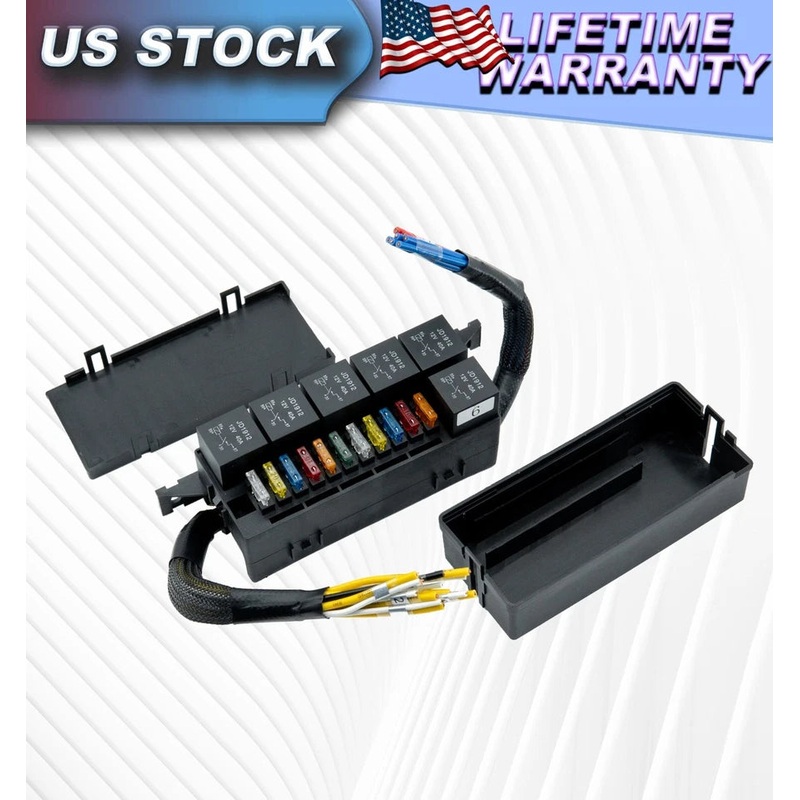 12V Relay Box and 6pcs Relay ATO ATO Fuse Slots 11pcs Relay Slots For Car Truck