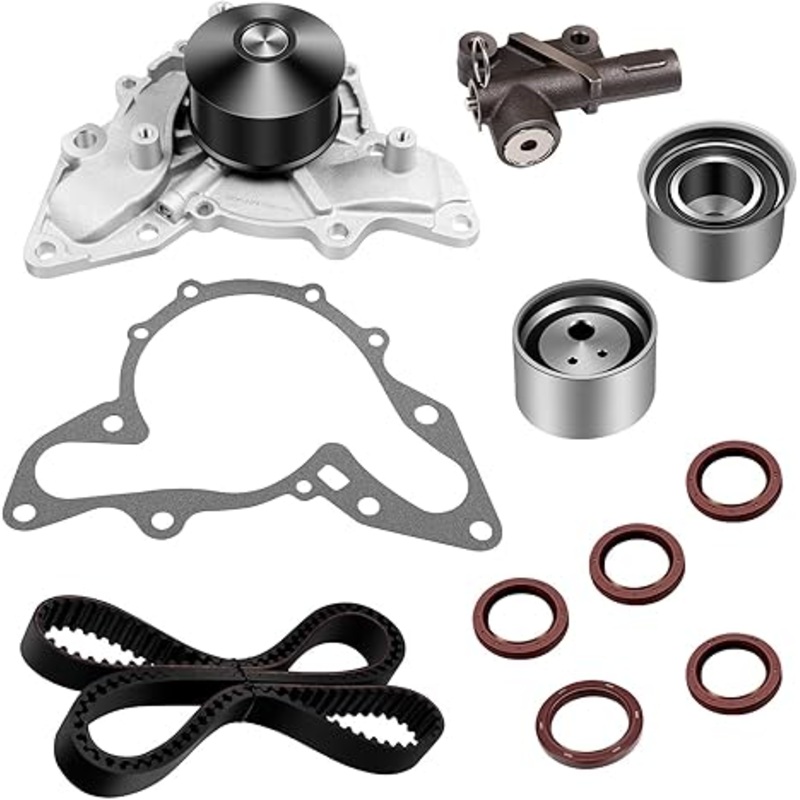 Timing Belt Kit with Water Pump Compatible 2003 2004 2005 2006 For Spectra Sorento V6 3.5L TCKWP323A TS26323 146-1130 25100-39802