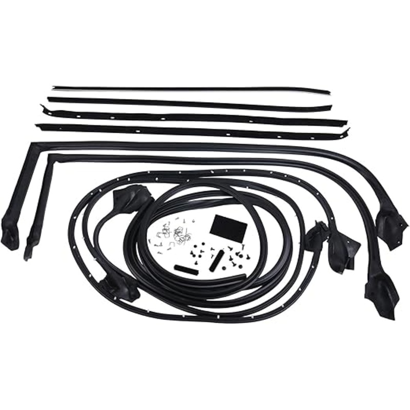 Weatherstrip Seal Kit Door Window Sweep Roofrail Trunk AM-801002277 for Chevrolet 1970-1981 Camaro with Decor Trim Pontiac Firebird with Decor Trim