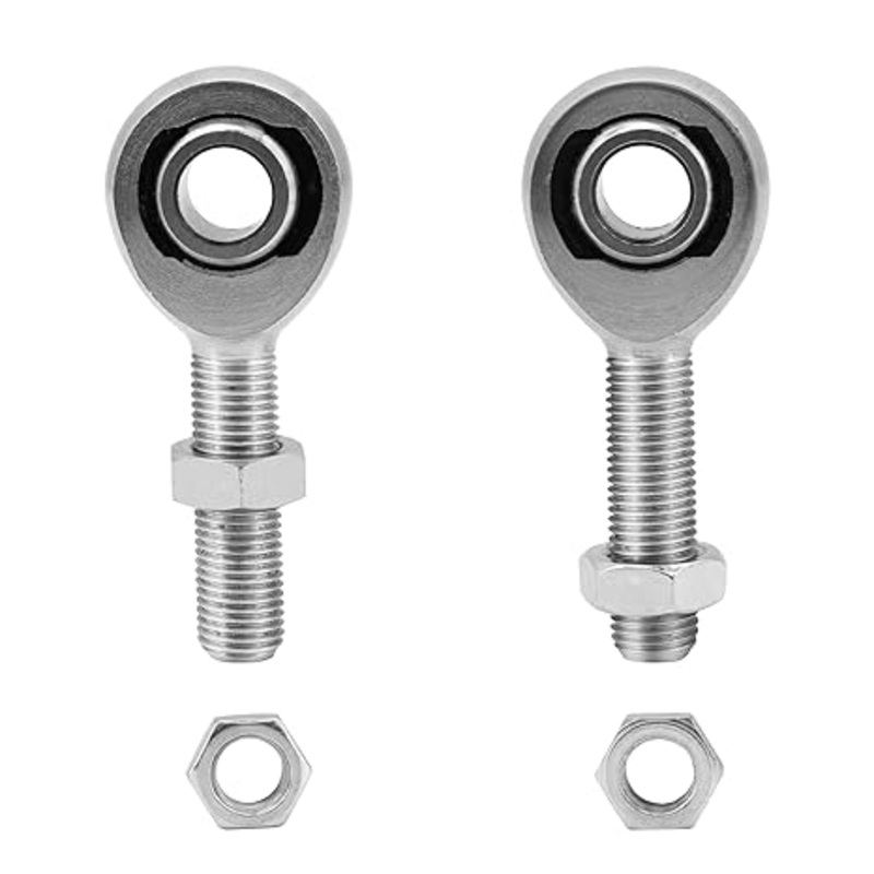 1/2 Bore X 1/2-20 Shank Right&Left ThreadChromoly Heim Joints Panhard Rod End Kit, for Steering,Suspension, Traction Bars, Thread Steering Joints with Jam Nuts (1Set)