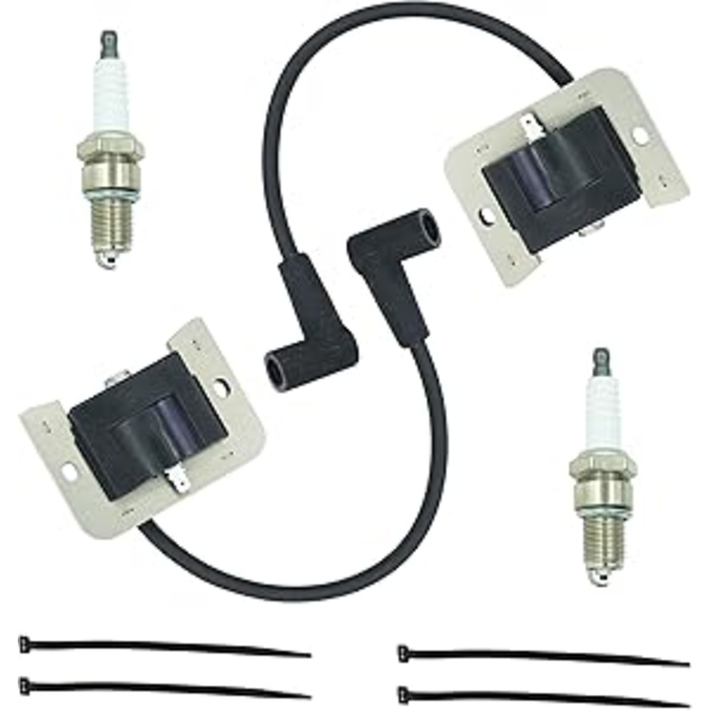 2 PACK 24 584 01-S kh-24 584 201-S Ignition Coils Module for Kohler CH20 CV18 CH18 CV20 CV23 CH22 Command Pro Twin Cylinder Engine with Spark Plug Replace kh-24-584-201-S 24 584 45-S