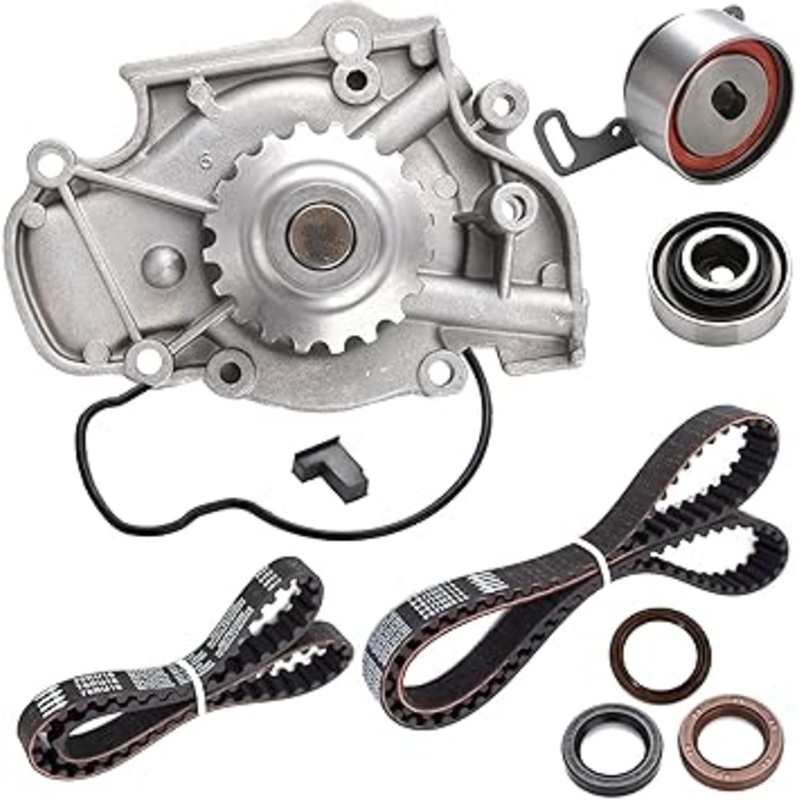 Timing Belt Kit with Water Pump Compatible with 1994-2002 Honda Accord, 1998 Odyssey, 1997-1999 Acura CL, 1998-1999 Isuzu Oasis 2.2L 2.3L L4 SOHC 16V Engine F22B1 F23A1 F23A4 F23A5 F23A7