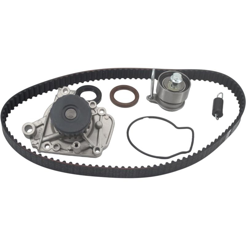 Timing Belt Kit Water Pump w/Gaskets Tensioner TBK220WP Compatible with 2001-2005 Honda GX DX LX VP 1.7L Replacement for TS26312, ITM312