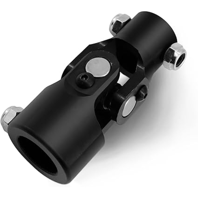 1-48 Spline X 3/4 DD Black Steering Universal Joint Single U Joint Shaft,Total Length: 96mm (3-3/4)