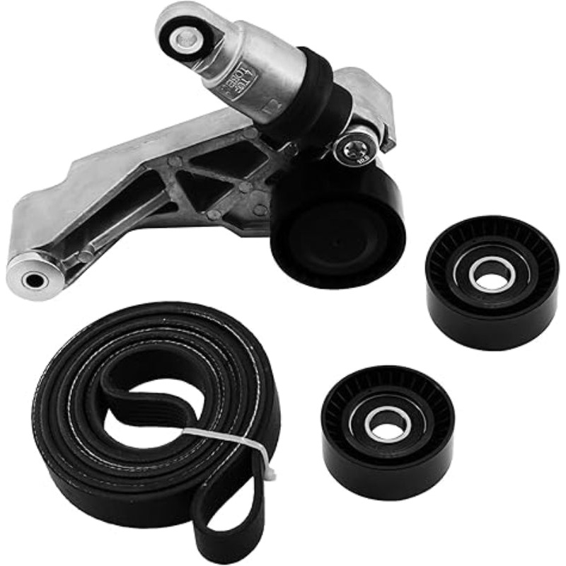 Drive Belt Tensioner & Idler Pulley Kit Fit for 2012-2018 Jeep Wrangler JK/Unlimited 3.6L V6, Replace 39415, 36157, 4627038AA, 6PK2225