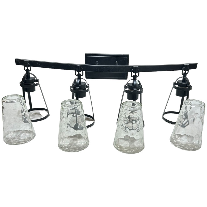 Savoy House, 8-560-4-BK, Albany 4 Light 32 inch Black Vanity Light Wall Light – Cosmetic Damages