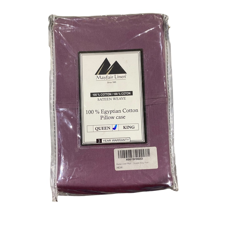 Mayfair Linen, 800 Thread Count, King, Pillow Cases, Set of 2, Plum