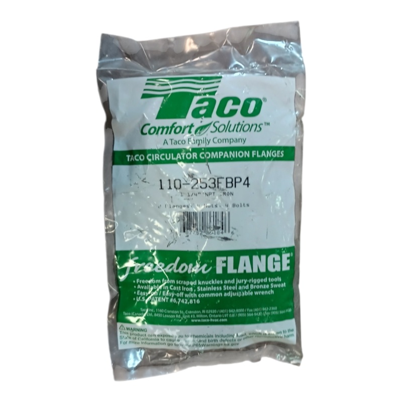 Taco Comfort Solutions, 110-253FBP4, 1-1/4, Taco Iron Freedom Flange, (Pair)