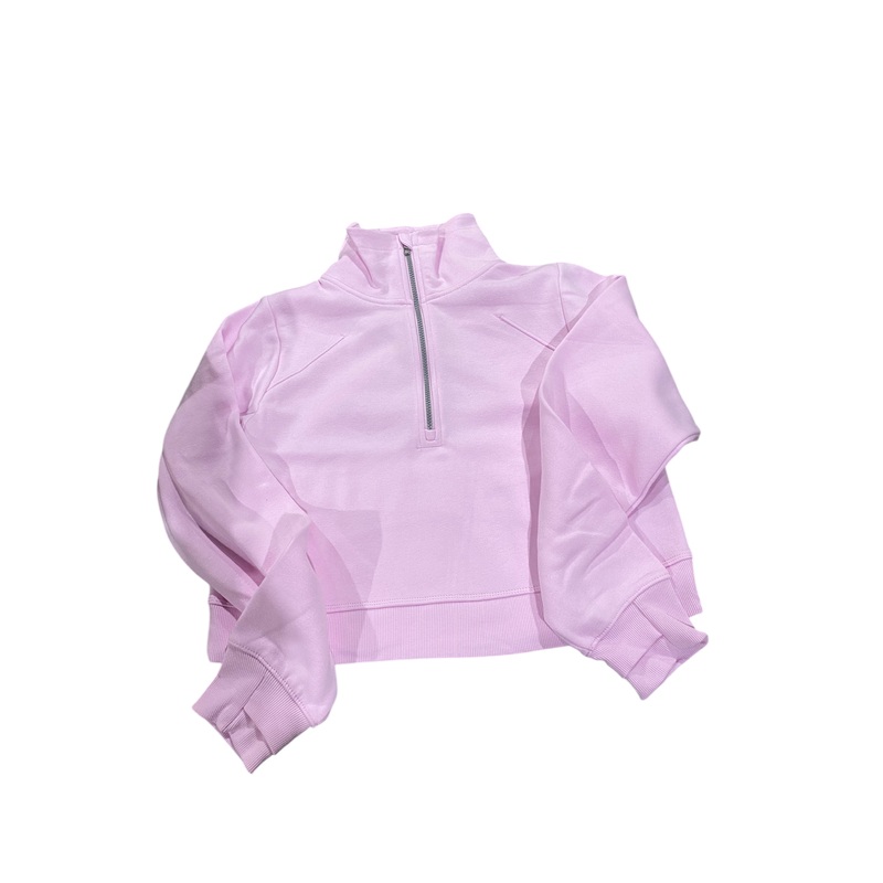 Women’s, All In Motion, Fleece, Half Zip, Pullover, Sweatshirt, Light Pink