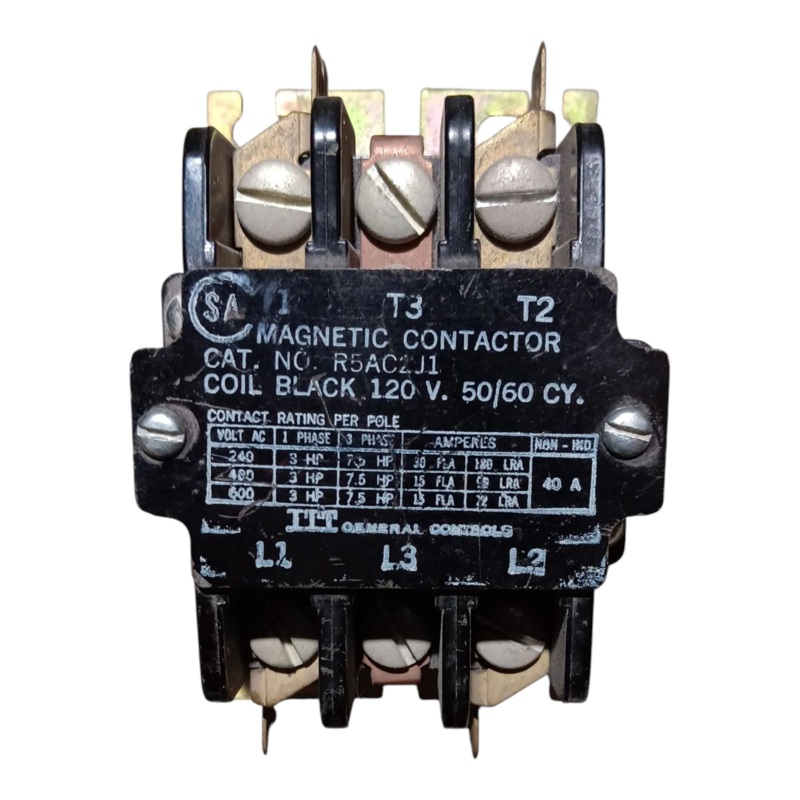 ITT General Controls, Magnetic Contactor, R5AC2J1