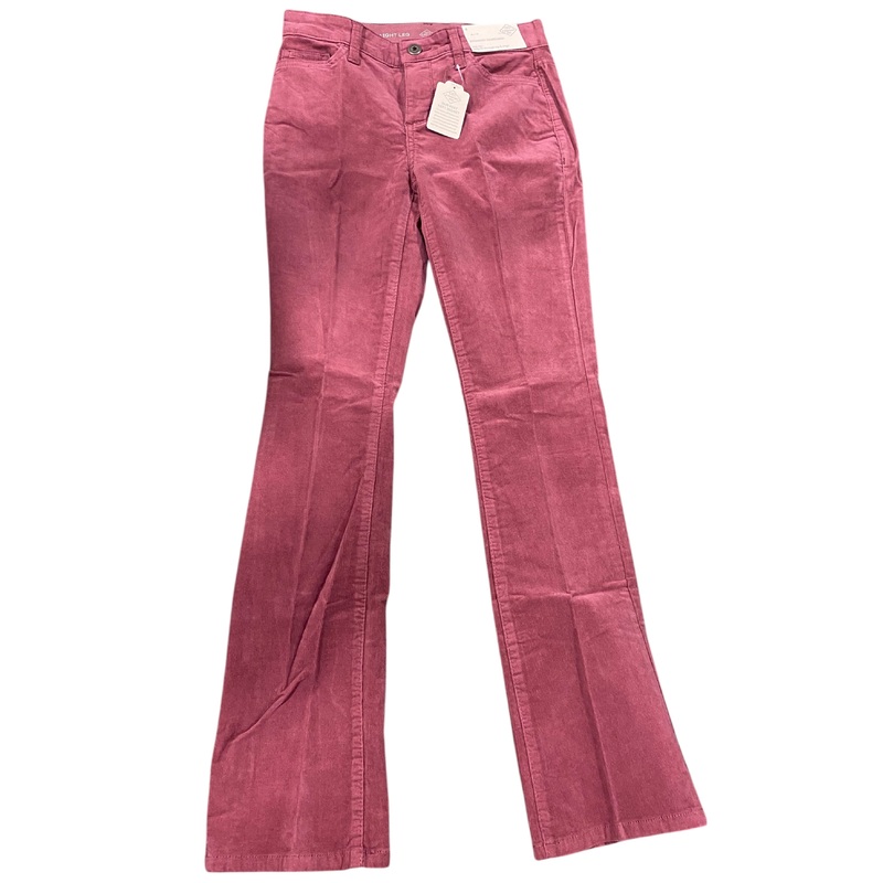 St. John’s Bay, Secretly Slender, Womens, Mid Rise, Straight, Corduroy, Pant, Apple Butter, Size 6