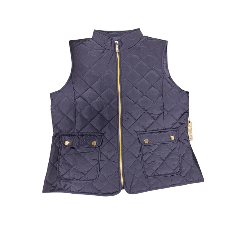 St. John’s Bay, Womens, Quilted, Vest, Black, Large