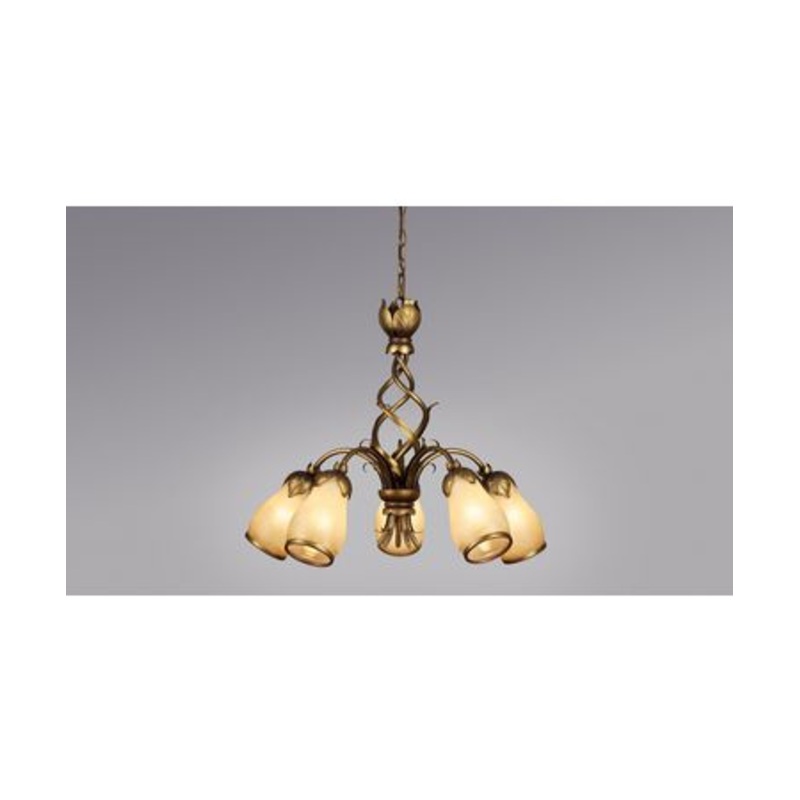 Authenticity Lighting 10-0065-05-18 Spring Tulip 28 Inch Chandelier