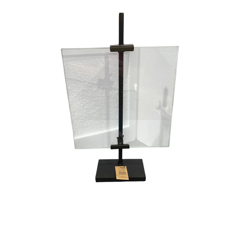 Creative Co-Op, 10 in x 16.75 in, Black, Adjustable, Metal Stand, Glass, Floating, Photo, Frame