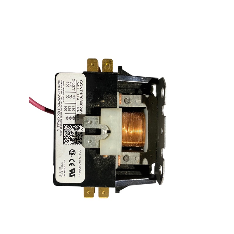 HEARTLAND CONTROLS, CONT2P030024V,  DP CONTACTOR,  24V,  2POLE,  30AMP