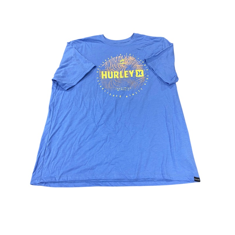 Hurley, Men’s, Palm, World, Short, Sleeve, Graphic, T-Shirt, Blue, XX-Large