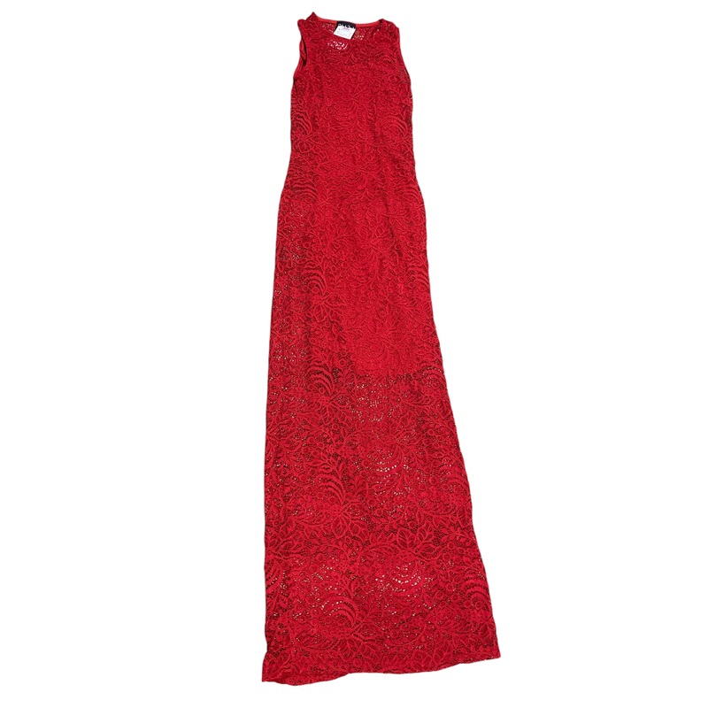 Jolie & Joy, Women’s, Red, Lace, Maxi Dress