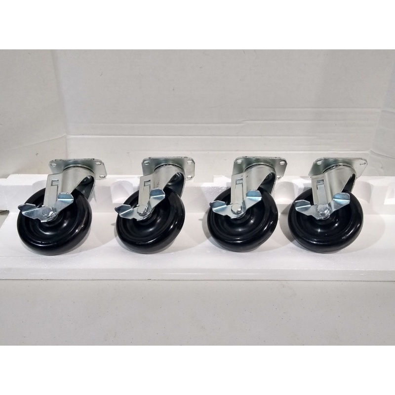 HEAVY DUTY CASTERS SWIVEL 5 WHEELS WITH LOCKS (SET OF 4)