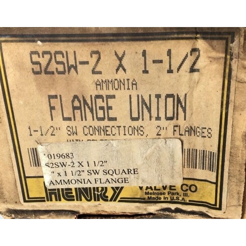 HENRY S2SW-2 X 1-1/2 Ammonia Flange Union S2SW2X112 NEW