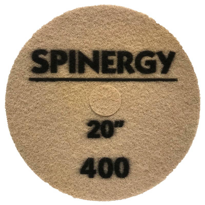 Hydro-Force, Stone Polishing Pad, Spinergy, Black, 400 Grit, 20 1655-2236