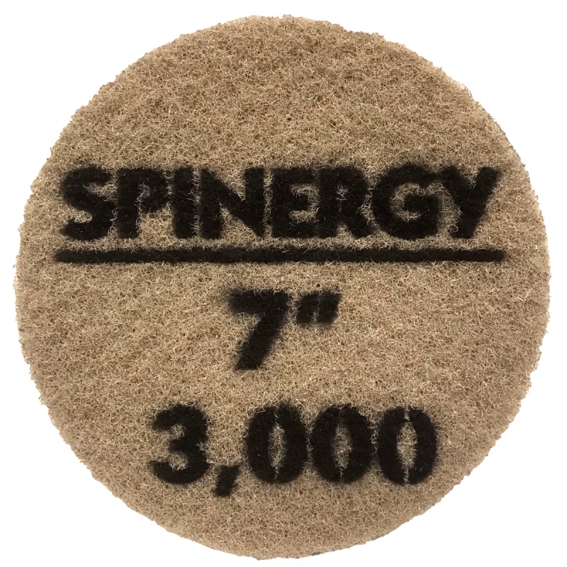 Hydro-Force, Stone Polishing Pad, Spinergy, Blue, 3,000 Grit, 7 1658-2037