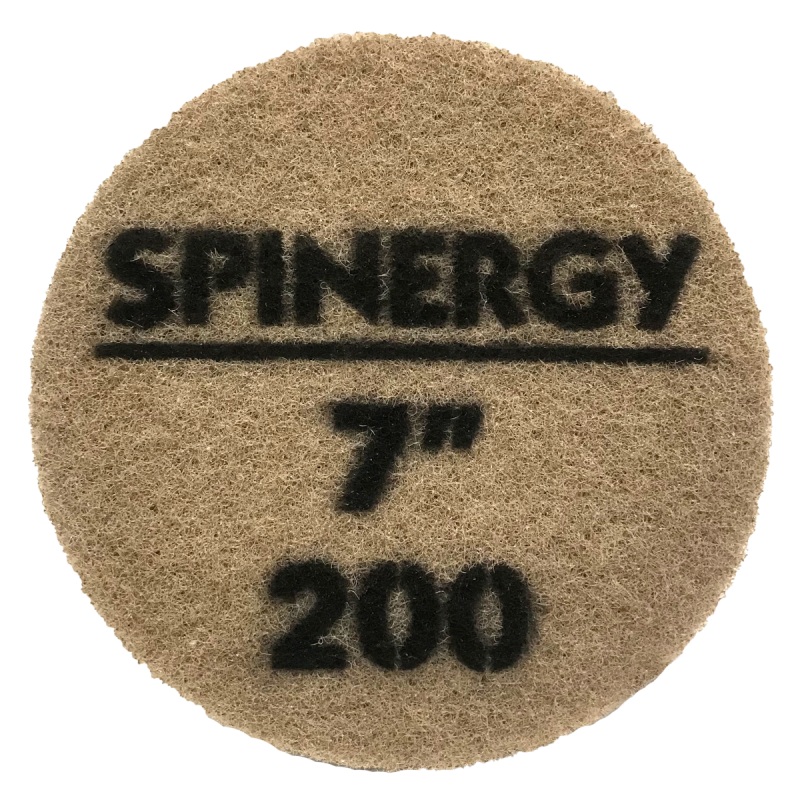Hydro-Force, Stone Polishing Pad, Spinergy, Brown, 200 Grit, 7 1659-2038