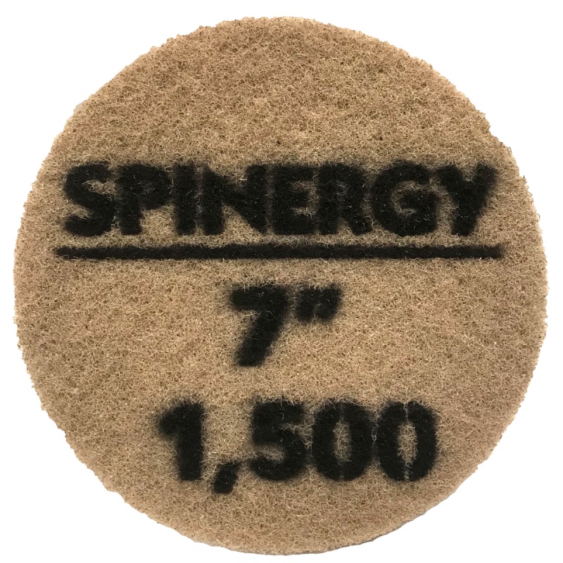 Hydro-Force, Stone Polishing Pad, Spinergy, Purple, 1,500 Grit, 7 1651-2131