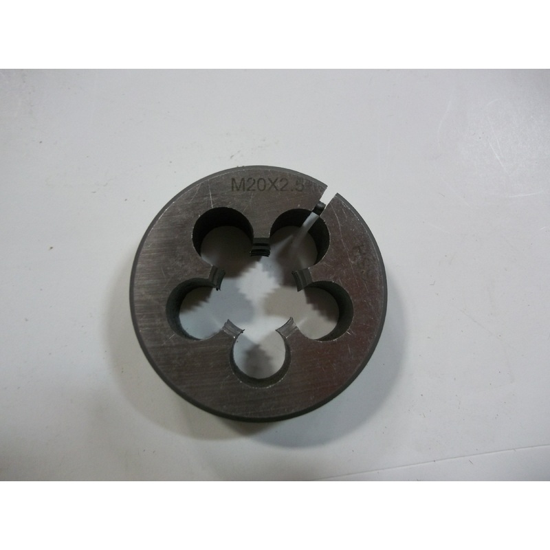 Metric Right Hand High Speed Steel Adjustable Round Split Die 18-502-205- Cutting Direction: Right Hand, Outside Diameter: 2, Thread Size: 20mm x 2.50mm