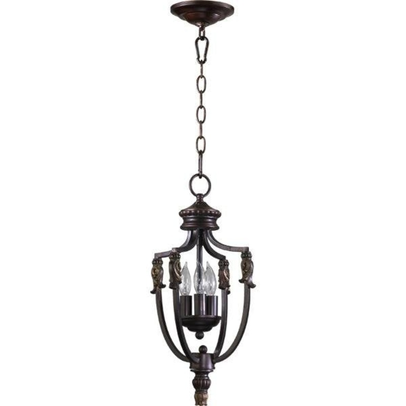 Quorum 6701-3-88 – Three Light Corsican Gold Open Frame Foyer Hall Fixture