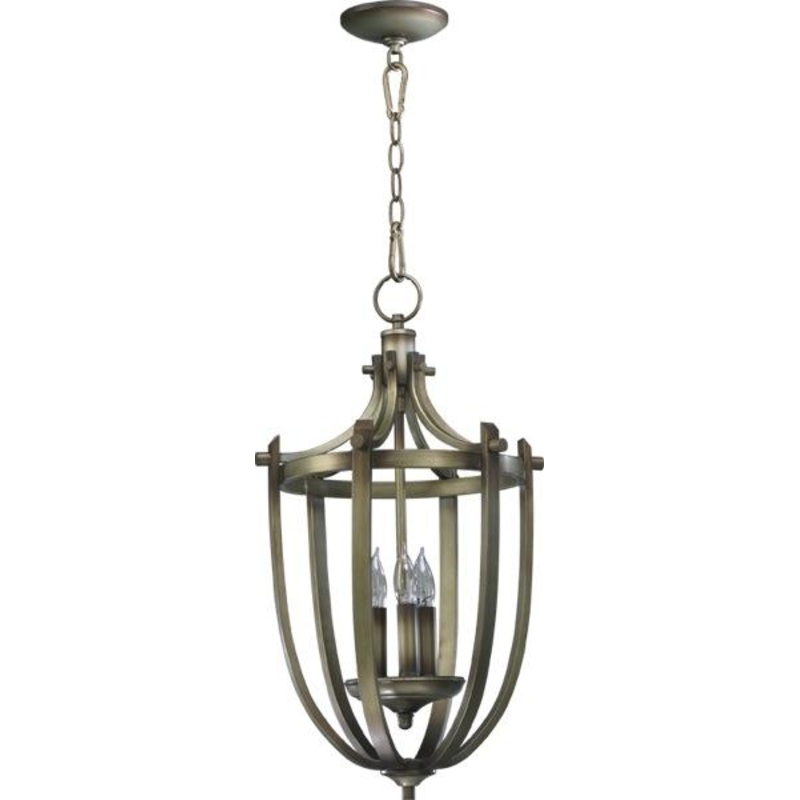 Quorum 6729-3-22 – Antique Flemish Open Frame Foyer Hall Fixture