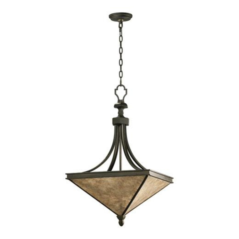 Quorum 8156-3-86 – Oiled Bronze Up Pendant