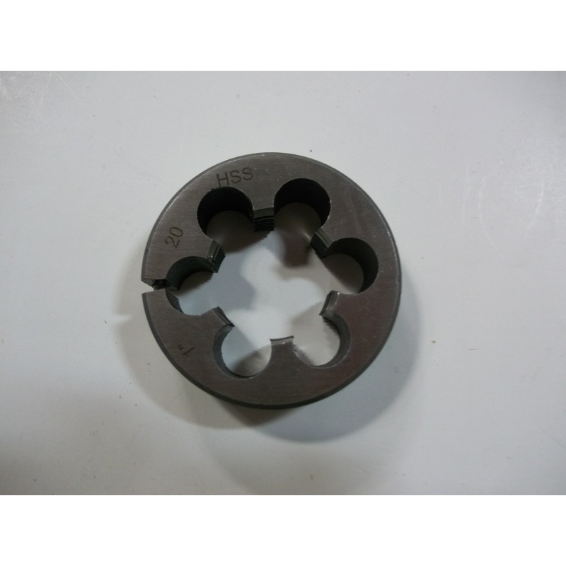 Special Thread High Speed Steel Round Adjustable Die – 17-064-204 RH, Outside Diameter: 2, Thread Size: 1-20, 17-064-204