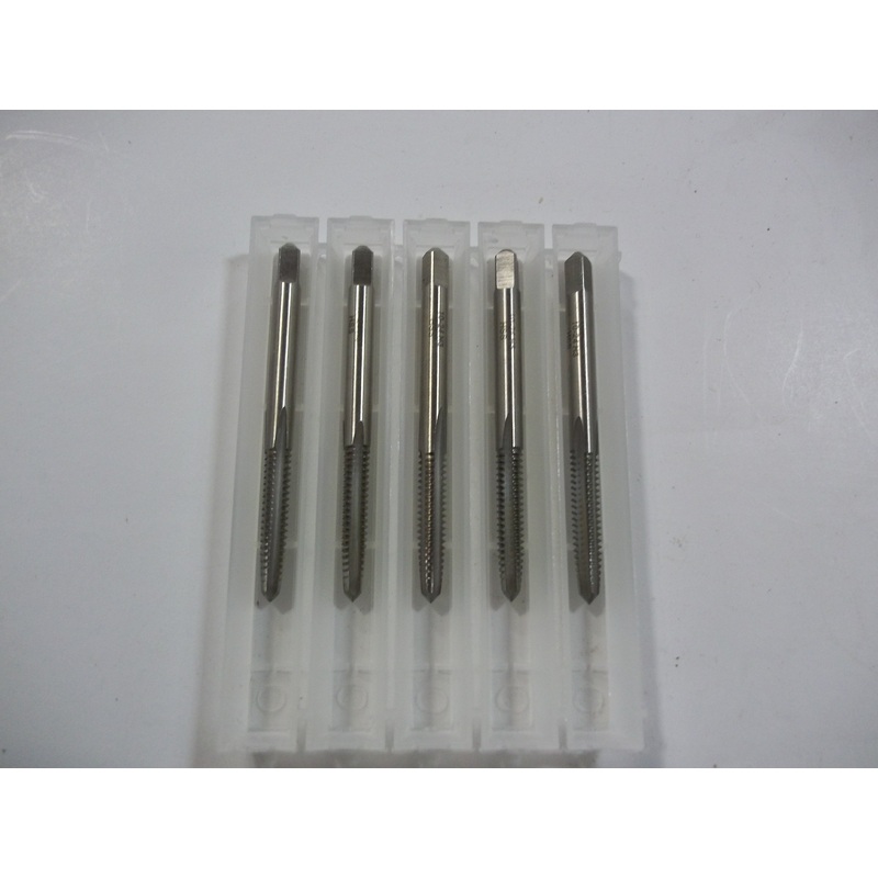 Standard High Speed Steel Taper Hand Tap, 4-Flute, 24 H3=Basic P.D. + 0.0015, 7 to 10 Threads, Straight Flute, Right Hand, H.S.S., Ground Thread Tap, Bright Finish, Size: #10, 12-111-172