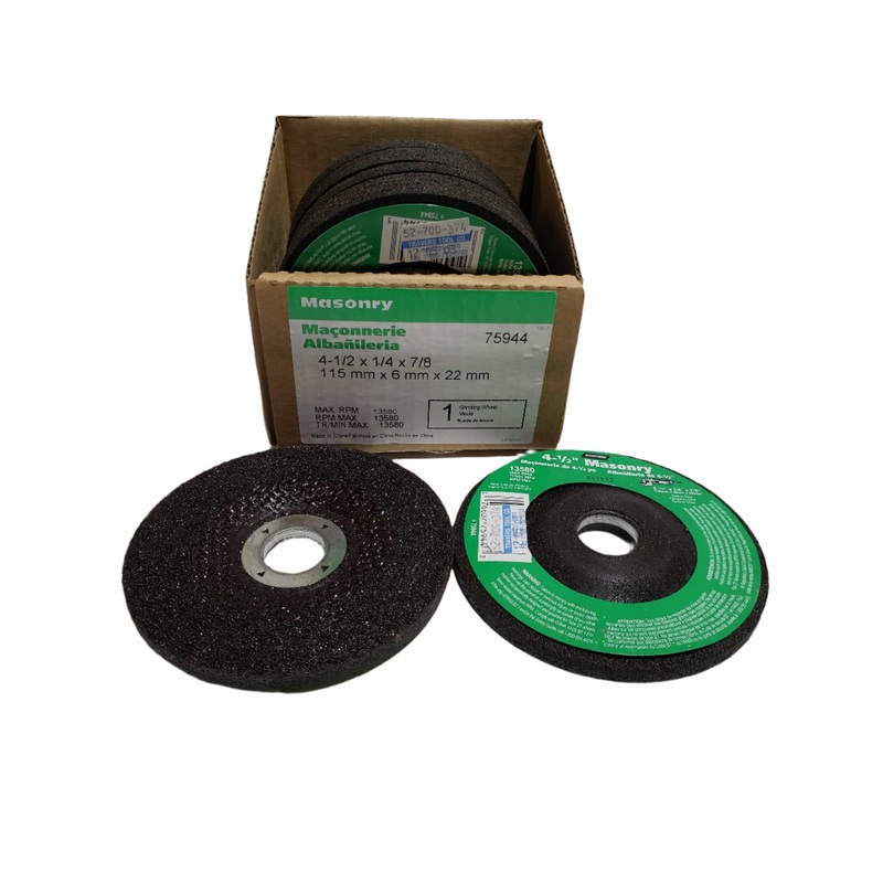 (10 Pack) Norton 75944 4-1/2 x 1/4 x 7/8 Inch Type 27 – Masonry – Silicon Carbide Cut-Off Blade