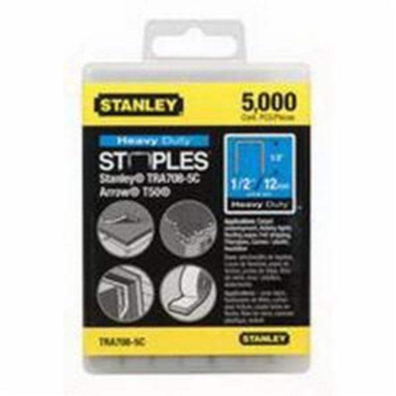 (5 Pack) of Stanley, Staples, 1/2, 5000 Per Box – 25,000 Staples – 75169