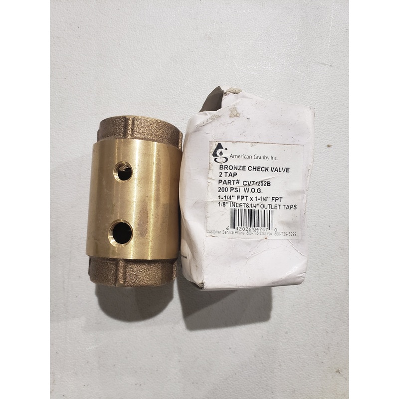 American Granby – 800 Series Double Tap Check Vavle – 1 1/4 – WOG – CVT1252B