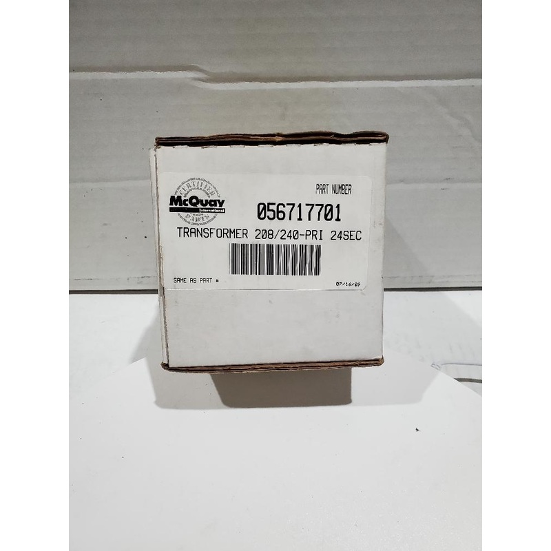 Daikin McQuay 056717701 TRANSFORMER 208/240 PRI 24SEC