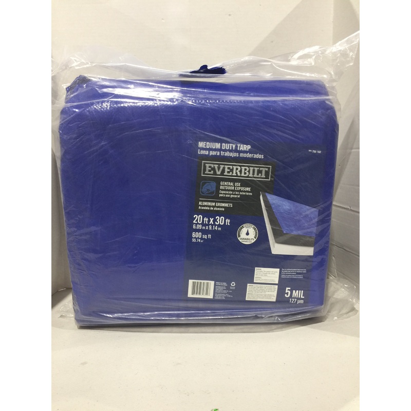 Everbilt 20 ft. x 30 ft. Blue Medium Duty Tarp 5MIL