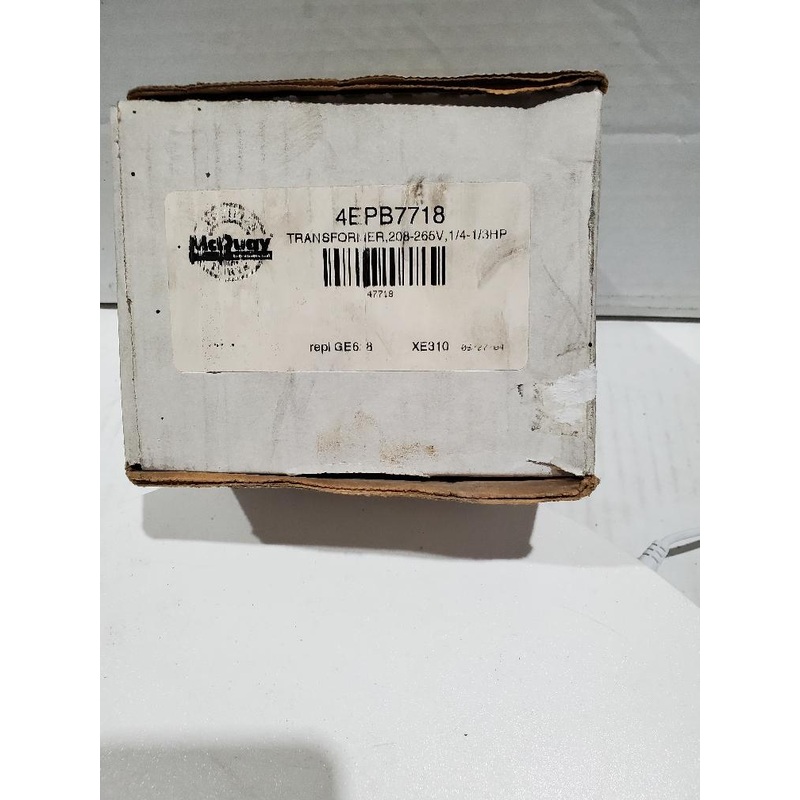 McQuay Daikin 4EPB7718 Transformer Primary 120/208-240/277 50Va