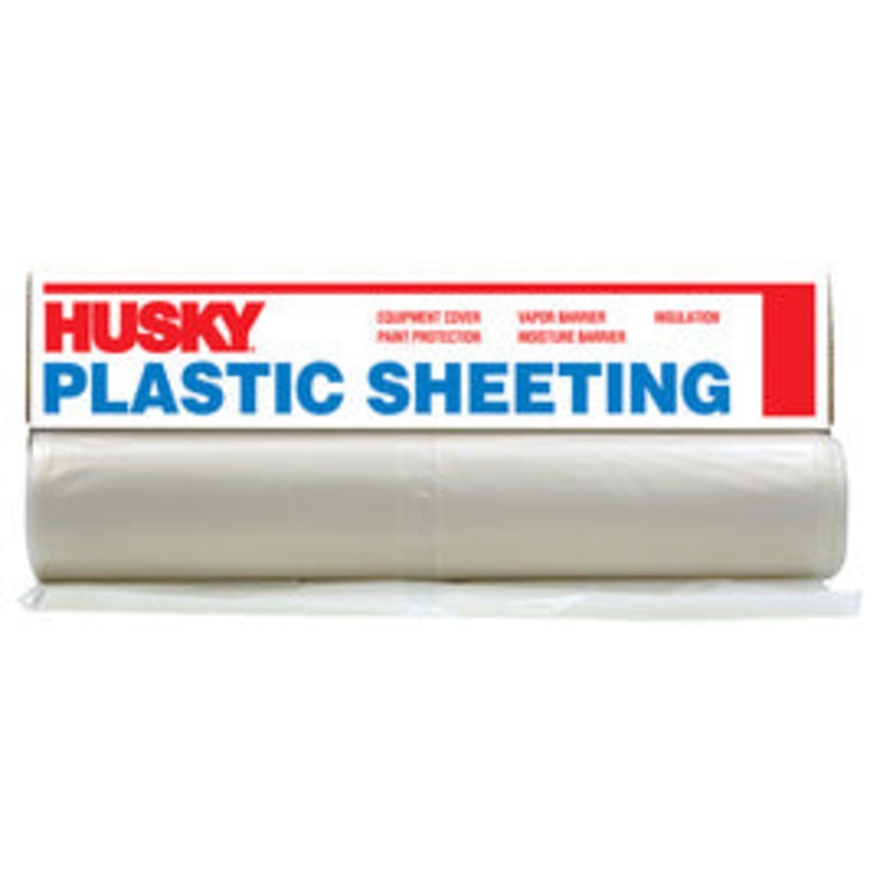 Poly-America 12′ X 400′ Clear 0.7 mil Polyethylene Husky Plastic Sheeting