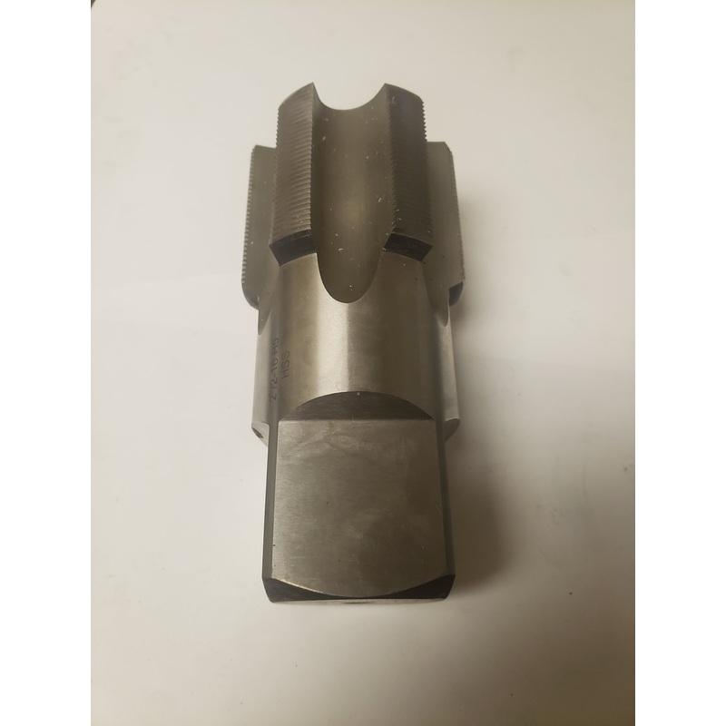 TTC 14-160-161 2-1/2-16 SIZE, 2B THREAD LIMIT, TAPER CHAMFER, BRIGHT HIGH SPEED STEEL, RIGHT HAND CUT STRAIGHT FLUTE HAND TAP