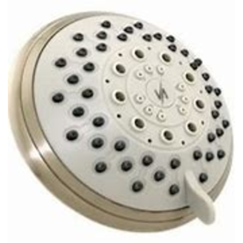 Vida Alegria 5-Inch Spashower High Pressure Shower Head; 2.5 gpm, 5 Sprays + Water-Saver (Brushed Nickel)