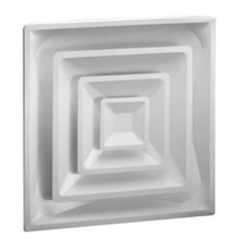 (2 Pack) Airmate – 03970006CW – 1301 24 x 24 -6 White 3 Cone Face Diffuser with Damper