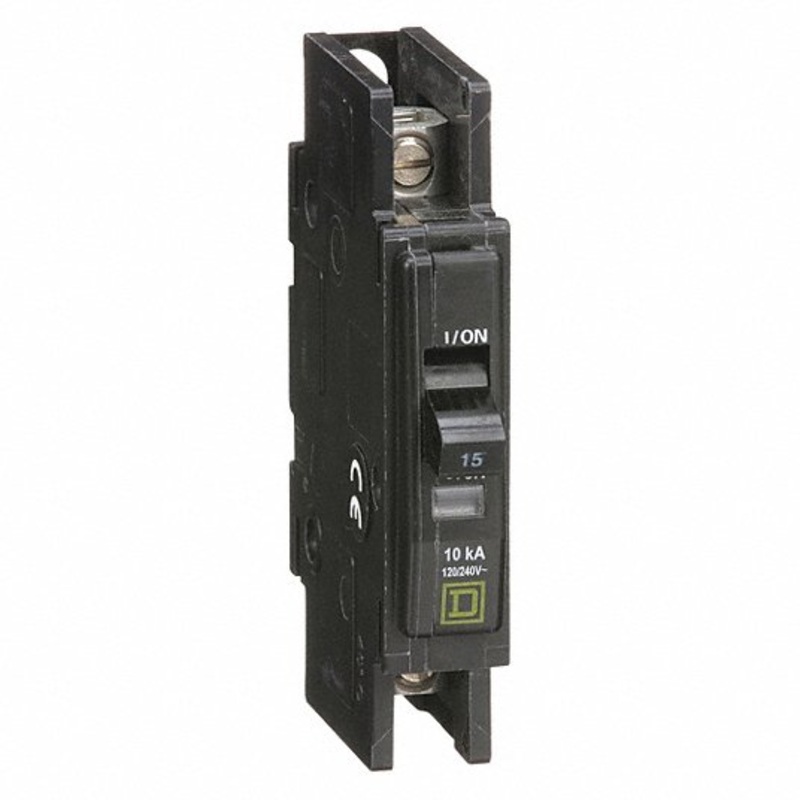 SQUARE D Miniature Circuit Breaker, 15 A, 120/240V AC, 1 Pole, Surface/DIN Rail, QOU115 – NEW IN BOX