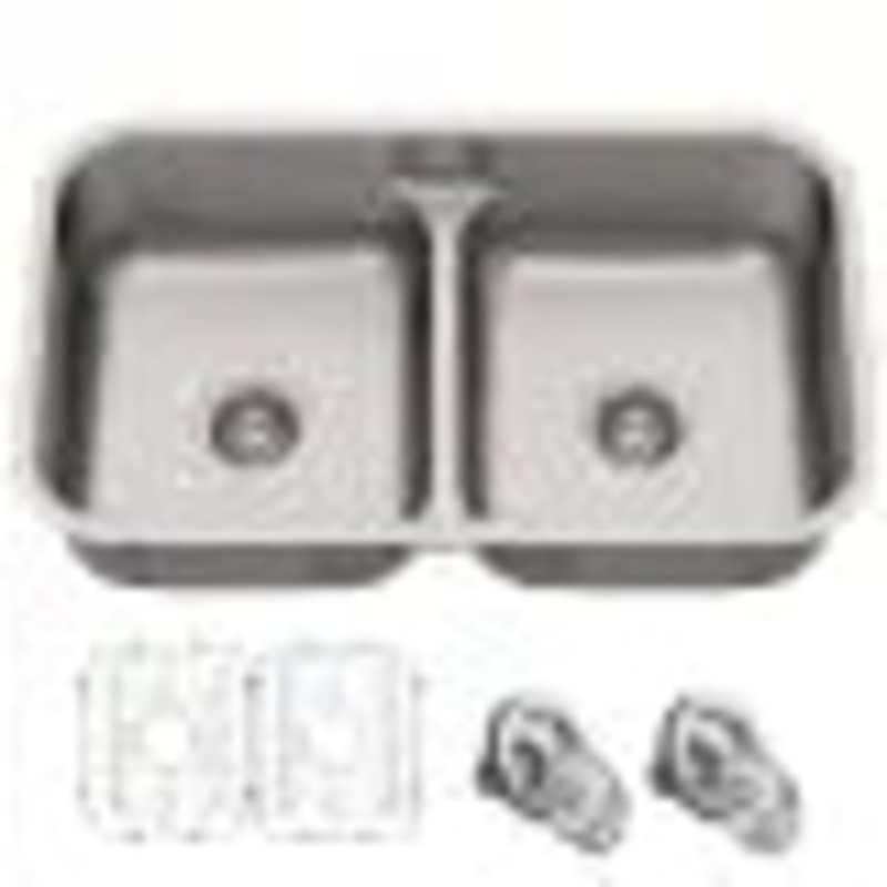 IPT Undermount 18-Gauge Stainless Steel 32 in. 0-Hole 50/50 Double Bowl Kitchen Sink T-3218LD