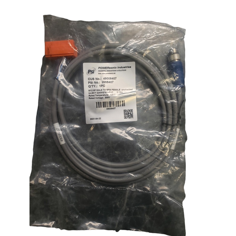 Powersonic Industries, 49008407, HW8407, M12 5P Male to 9PIN Female, Unshielded, UL2517 22AWG*5C+PVC – NEW IN ORIGINAL PACKAGING