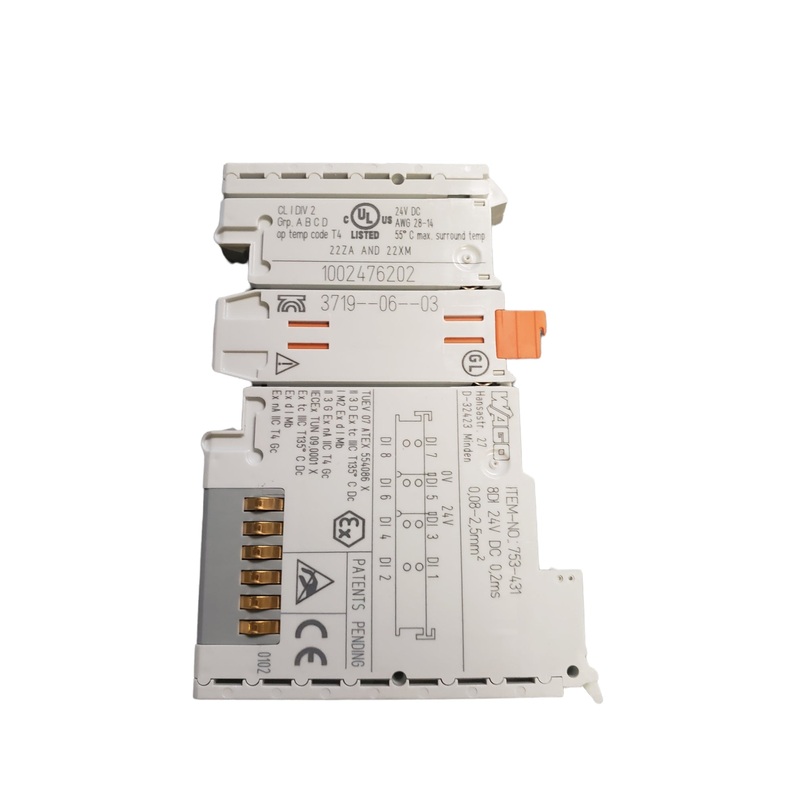 Wago, 753-431, 8-channel digital input; 24 VDC; 0.2 ms – NEW IN BOX