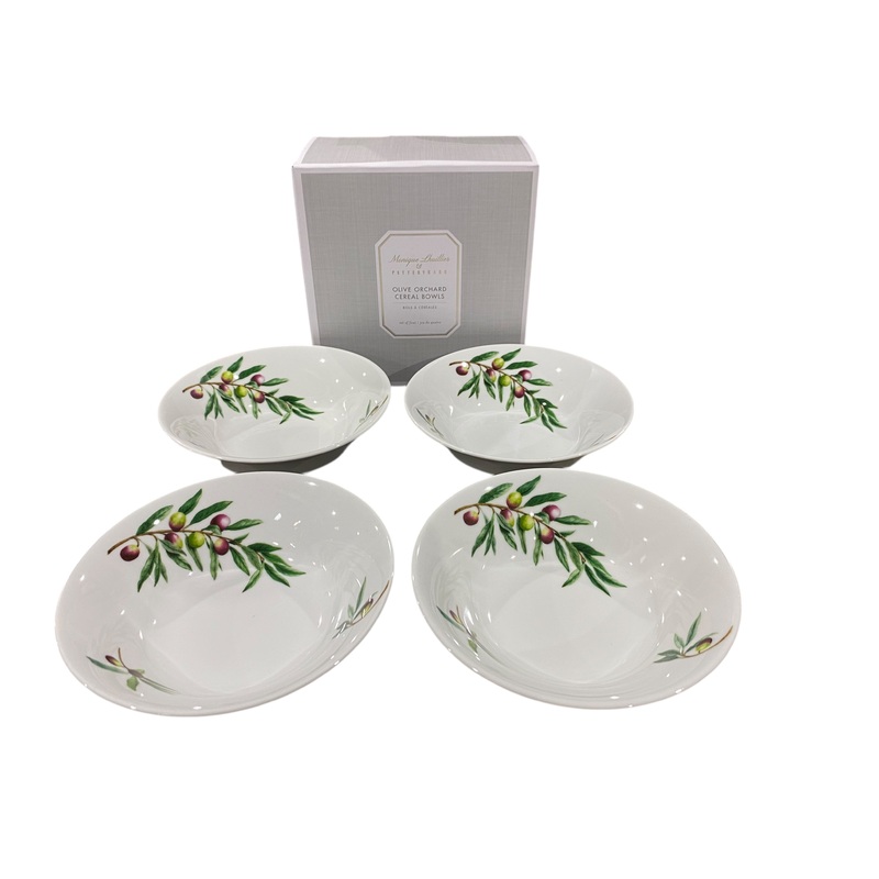 Pottery Barn, Monique Lhuillier, Olive Orchard, Cereal Bowls, Set of 4