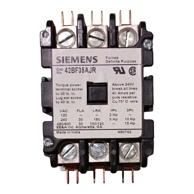 Siemens Furnace, Definite Purpose Contactor, 42BF35AJR