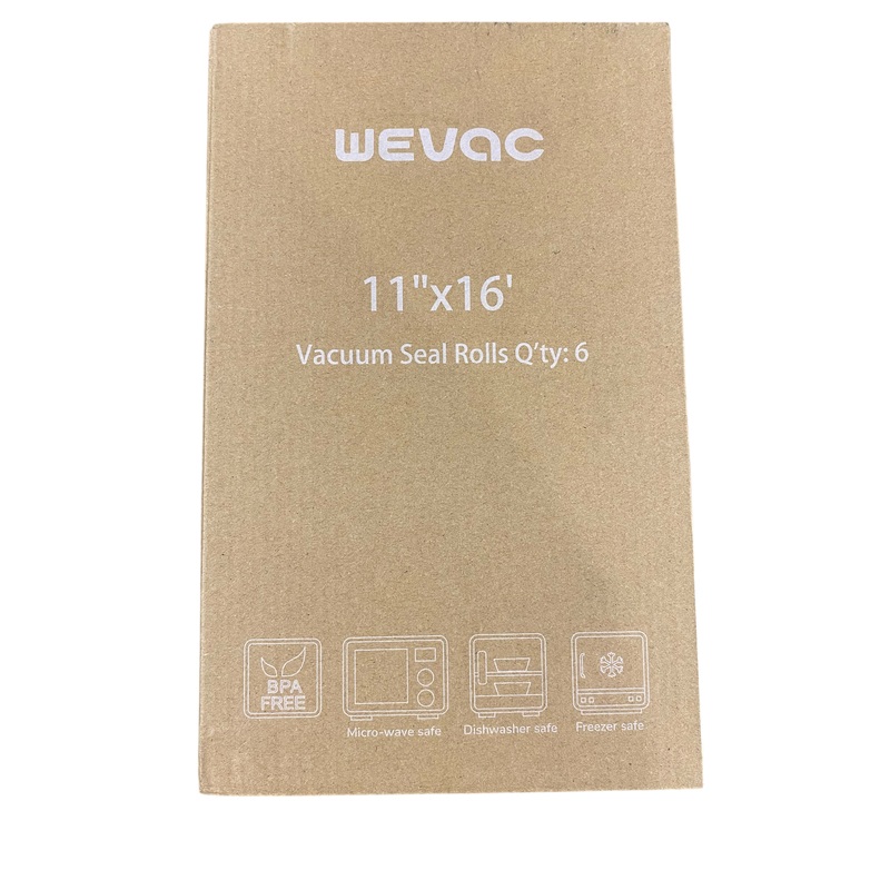 Wevac, Vacuum Sealer Bags, 11×16′, 6 Rolls, Bone Guards